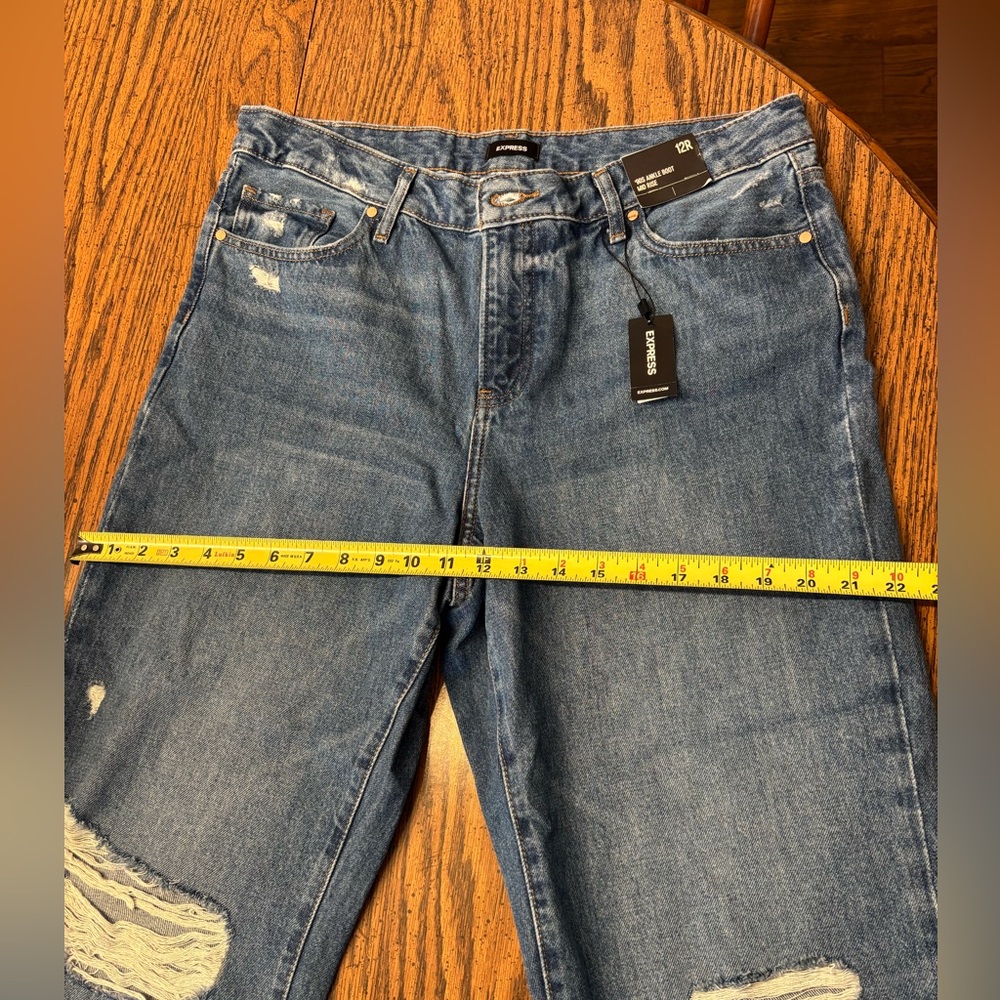 NWT Express Women’s 90’s ankle boot midrise jeans 12R - Picture 7 of 11